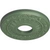 image12 18OD x 3 58ID x 78P Nadia Ceiling Medallion Fits Canopies up to 4 78Athenian Green Flat Finish