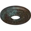image12 18OD x 3 58ID x 78P Nadia Ceiling Medallion Fits Canopies up to 4 78Bronze Blue Patina Metallic Series