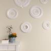 image12 18OD x 3 58ID x 78P Nadia Ceiling Medallion Fits Canopies up to 4 78Cloud Burst Flat Finish