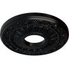 image12 18OD x 3 58ID x 78P Nadia Ceiling Medallion Fits Canopies up to 4 78Jet Black Flat Finish