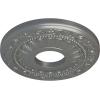image12 18OD x 3 58ID x 78P Nadia Ceiling Medallion Fits Canopies up to 4 78Silver Metallic Series