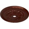 image31 12OD x 3 58ID x 1 34P Palmetto Ceiling MedallionHandPainted Antique Copper