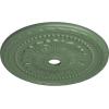 image31 12OD x 3 58ID x 1 34P Palmetto Ceiling MedallionHandPainted Athenian Green
