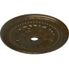 image31 12OD x 3 58ID x 1 34P Palmetto Ceiling MedallionHandPainted Brass