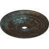 image31 12OD x 3 58ID x 1 34P Palmetto Ceiling MedallionHandPainted Bronze Blue Patina