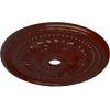 image31 12OD x 3 58ID x 1 34P Palmetto Ceiling MedallionHandPainted Brushed Mahogany