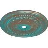 image31 12OD x 3 58ID x 1 34P Palmetto Ceiling MedallionHandPainted Copper Green Patina