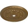 image31 12OD x 3 58ID x 1 34P Palmetto Ceiling MedallionHandPainted Pale Gold