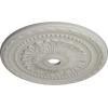 image31 12OD x 3 58ID x 1 34P Palmetto Ceiling MedallionHandPainted Pot of Cream