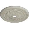 image31 12OD x 3 58ID x 1 34P Palmetto Ceiling MedallionHandPainted Pot of Cream Crackle