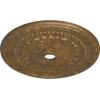image31 12OD x 3 58ID x 1 34P Palmetto Ceiling MedallionHandPainted Rubbed Bronze