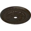 image31 12OD x 3 58ID x 1 34P Palmetto Ceiling MedallionHandPainted Stone Hearth Crackle