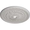 image31 12OD x 3 58ID x 1 34P Palmetto Ceiling MedallionHandPainted Ultra Pure White