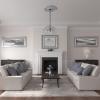 image31 12OD x 3 58ID x 1 34P Palmetto Ceiling MedallionHandPainted Ultra Pure White Crackle