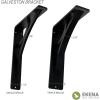 imageEkena Millwork BKTM01X05X08SGLCASE2 Galveston 1 12W x 5 12D x 8H Single Center Brace Powder Coated Black 2 Piece