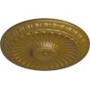 imageEkena Millwork CM11LIUWF 1114 x 118 Linus Ceiling Medallion Ultra Pure WhiteGold Rush Metallic Series