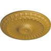 imageEkena Millwork CM11LIUWF 1114 x 118 Linus Ceiling Medallion Ultra Pure WhiteIridescent Gold Metallic Series