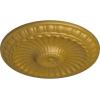 imageEkena Millwork CM11LIUWF 1114 x 118 Linus Ceiling Medallion Ultra Pure WhitePharaohs Gold Metallic Series