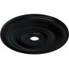 imageEkena Millwork CM26JEBLF Jefferson Ceiling Medallion 26 12OD x 3 58ID x 1 12P Fits Canopies up to 5 HandPainted Jet BlackJet Black Flat Finish
