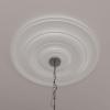 imageEkena Millwork CM26JEBLF Jefferson Ceiling Medallion 26 12OD x 3 58ID x 1 12P Fits Canopies up to 5 HandPainted Jet BlackPrimed