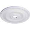 imageEkena Millwork CM26JEBLF Jefferson Ceiling Medallion 26 12OD x 3 58ID x 1 12P Fits Canopies up to 5 HandPainted Jet BlackPrimed