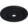 imageEkena Millwork CM26JEBLF Jefferson Ceiling Medallion 26 12OD x 3 58ID x 1 12P Fits Canopies up to 5 HandPainted Jet BlackSteel Gray Metallic Series