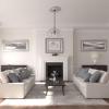 imageEkena Millwork CM26JEBLF Jefferson Ceiling Medallion 26 12OD x 3 58ID x 1 12P Fits Canopies up to 5 HandPainted Jet BlackUltra Pure White Crackle Flat Finish