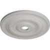 imageEkena Millwork CM26JEBLF Jefferson Ceiling Medallion 26 12OD x 3 58ID x 1 12P Fits Canopies up to 5 HandPainted Jet BlackUltra Pure White Flat Finish