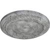 imageEkena Millwork Small Alexandria HandPainted Ceiling Medallion Copper Green PatinaUltra Pure White Crackle Flat Finish