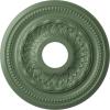 image15 34OD x 3 14ID x 1P Galway Ceiling Medallion Fits Canopies up to 3 14Athenian Green Flat Finish