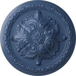 image11 38OD x 2P Acanthus Ceiling MedallionHandPainted Americana