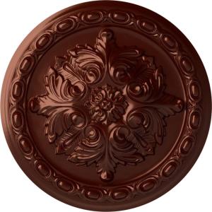image11 38OD x 2P Acanthus Ceiling MedallionHandPainted Antique Copper