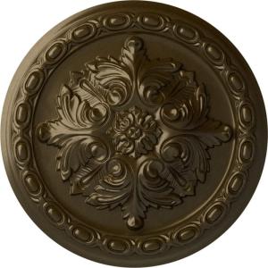 image11 38OD x 2P Acanthus Ceiling MedallionHandPainted Brass