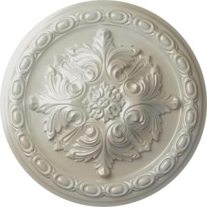 image11 38OD x 2P Acanthus Ceiling MedallionHandPainted Flash Blue
