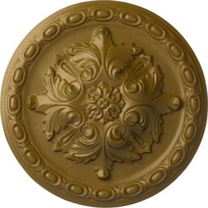 image11 38OD x 2P Acanthus Ceiling MedallionHandPainted Gold