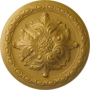 image11 38OD x 2P Acanthus Ceiling MedallionHandPainted Iridescent Gold