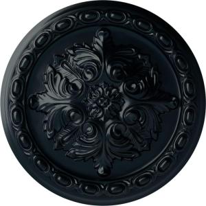 image11 38OD x 2P Acanthus Ceiling MedallionHandPainted Night Shade