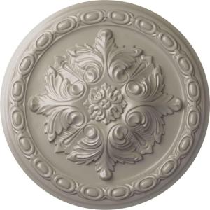 image11 38OD x 2P Acanthus Ceiling MedallionHandPainted Pearl White