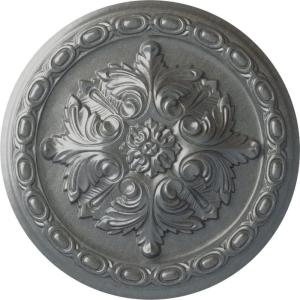 image11 38OD x 2P Acanthus Ceiling MedallionHandPainted Platinum