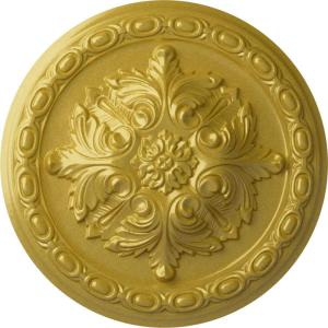 image11 38OD x 2P Acanthus Ceiling MedallionHandPainted Rich Gold