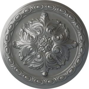 image11 38OD x 2P Acanthus Ceiling MedallionHandPainted Silver