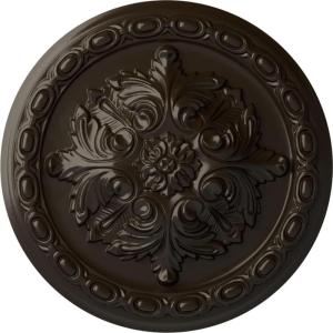 image11 38OD x 2P Acanthus Ceiling MedallionHandPainted Stone Hearth