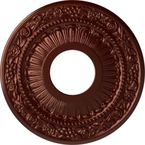 image12 18OD x 3 58ID x 78P Nadia Ceiling Medallion Fits Canopies up to 4 78Antique Copper Metallic Series