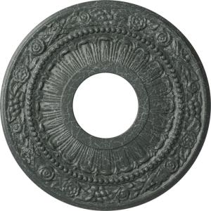 image12 18OD x 3 58ID x 78P Nadia Ceiling Medallion Fits Canopies up to 4 78Athenian Green Crackle Flat Finish