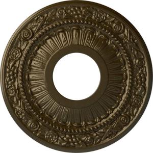image12 18OD x 3 58ID x 78P Nadia Ceiling Medallion Fits Canopies up to 4 78Brass Metallic Series