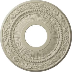 image12 18OD x 3 58ID x 78P Nadia Ceiling Medallion Fits Canopies up to 4 78Clear Yellow Flat Finish