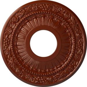 image12 18OD x 3 58ID x 78P Nadia Ceiling Medallion Fits Canopies up to 4 78Firebrick Flat Finish