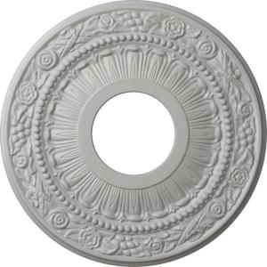 image12 18OD x 3 58ID x 78P Nadia Ceiling Medallion Fits Canopies up to 4 78Frost Flat Finish