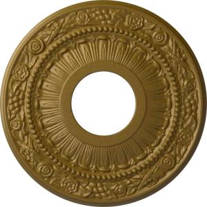 image12 18OD x 3 58ID x 78P Nadia Ceiling Medallion Fits Canopies up to 4 78Gold Rush Metallic Series