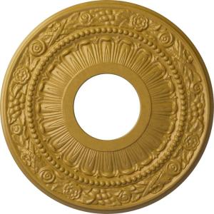 image12 18OD x 3 58ID x 78P Nadia Ceiling Medallion Fits Canopies up to 4 78Iridescent Gold Metallic Series